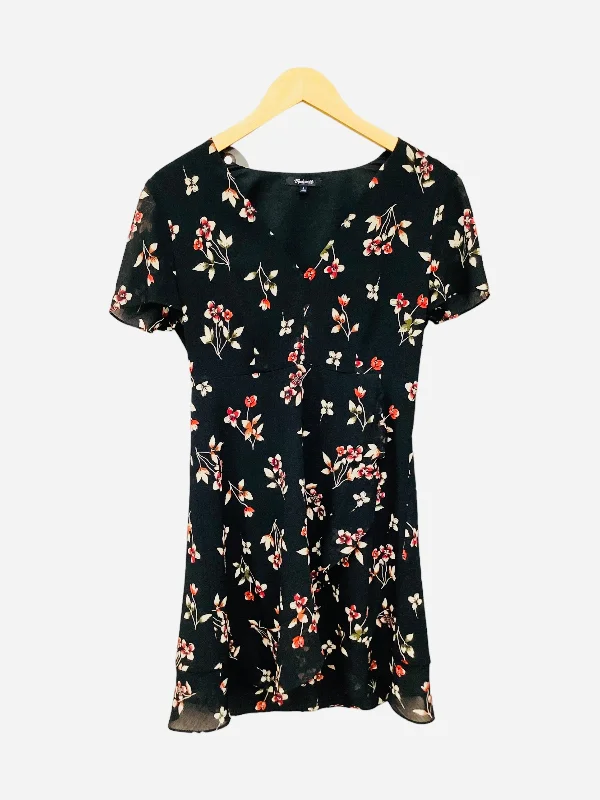 Black Dress Casual Midi Madewell, Size 4