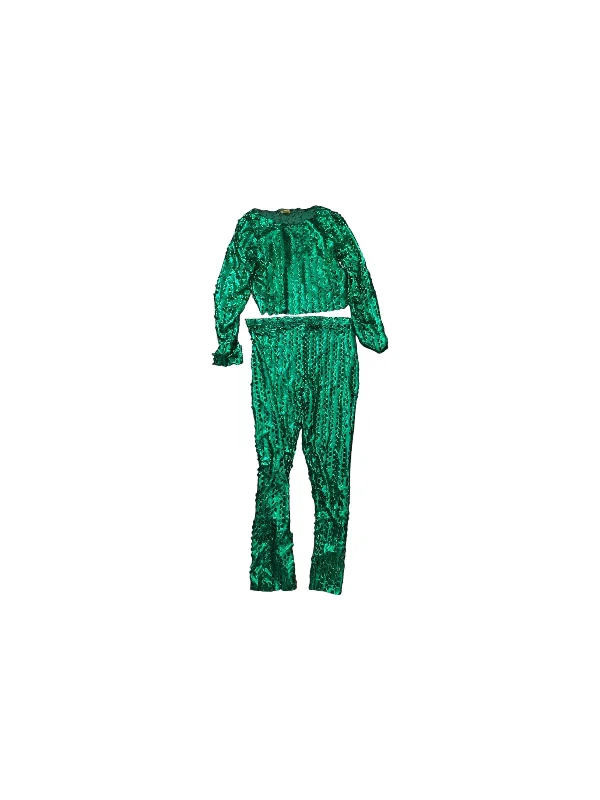 Pants Set 2pc By Clothes Mentor In Green, Size: 3x