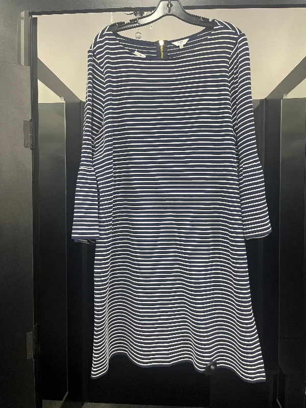 Striped Dress Casual Midi Crown And Ivy, Size Xl