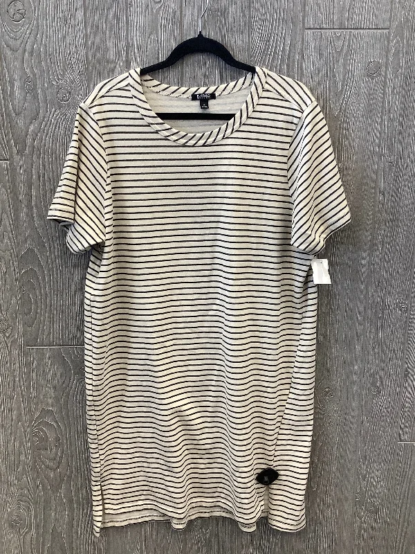 Striped Pattern Dress Casual Midi Buffalo David Bitton, Size Xl