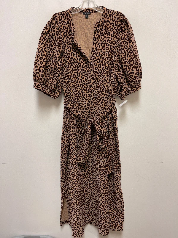 Dress Casual Maxi By Ann Taylor In Animal Print, Size: Xl