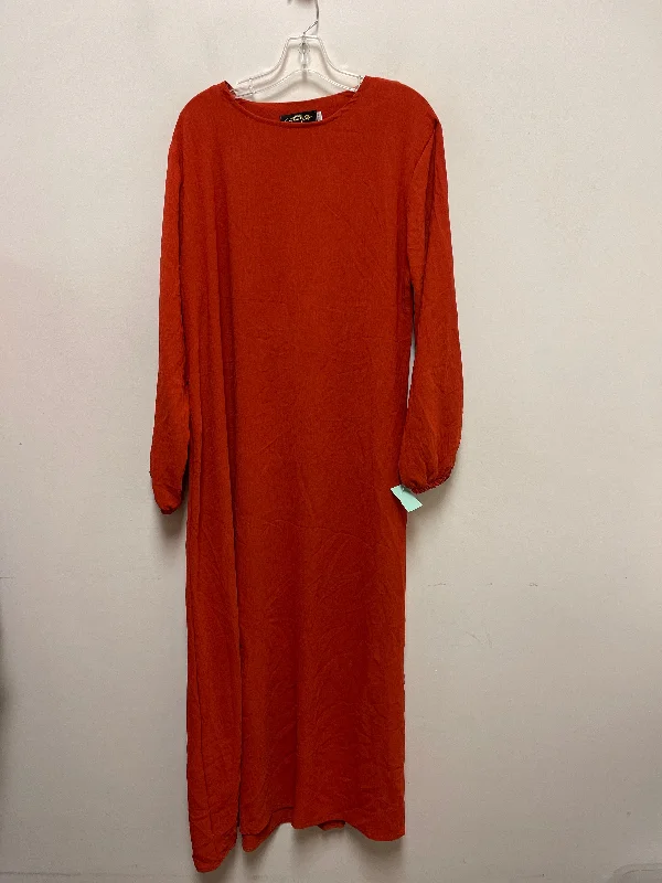 Dress Casual Maxi By Clothes Mentor In Orange, Size: 2x