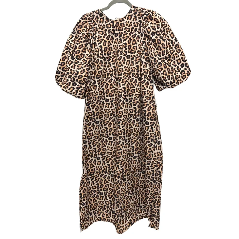 Dress Casual Maxi By H&m In Animal Print, Size: M