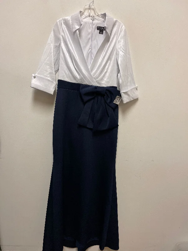 Dress Casual Maxi By Jessica Howard In Blue & White, Size: Xl