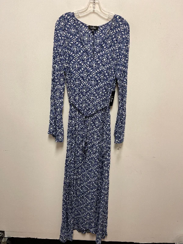 Dress Casual Maxi By Lulus In Blue & White, Size: Xl