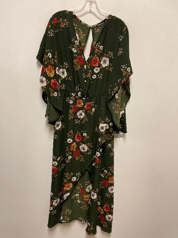 Dress Casual Maxi By Simple In Floral Print, Size: Xl