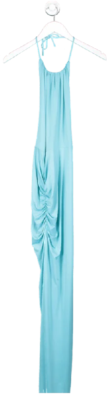 Michael Costello Blue Xmichael Costello Ruched Maxi Dress UK XXS