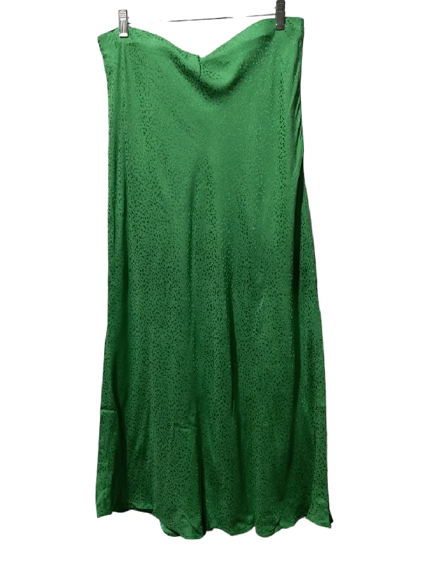 Skirt Maxi By Loft In Green, Size: L