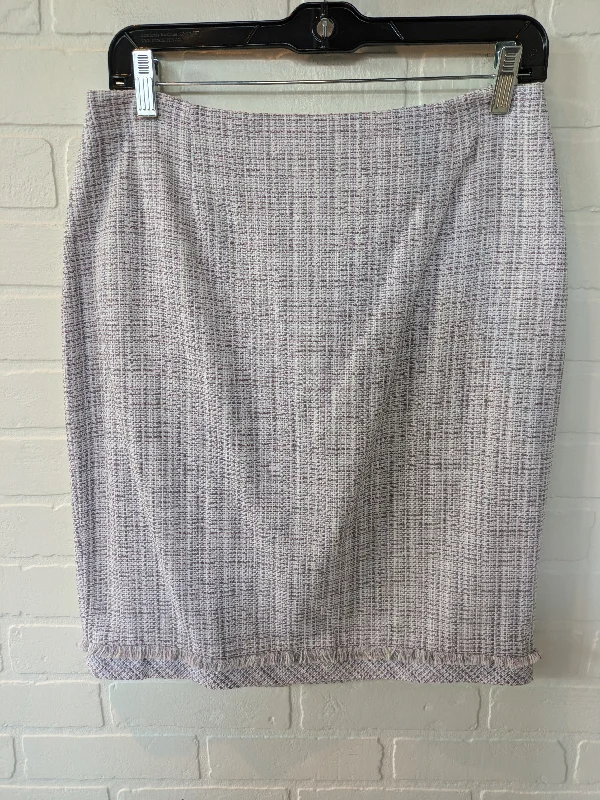 Skirt Midi By White House Black Market In Purple & White, Size: 8