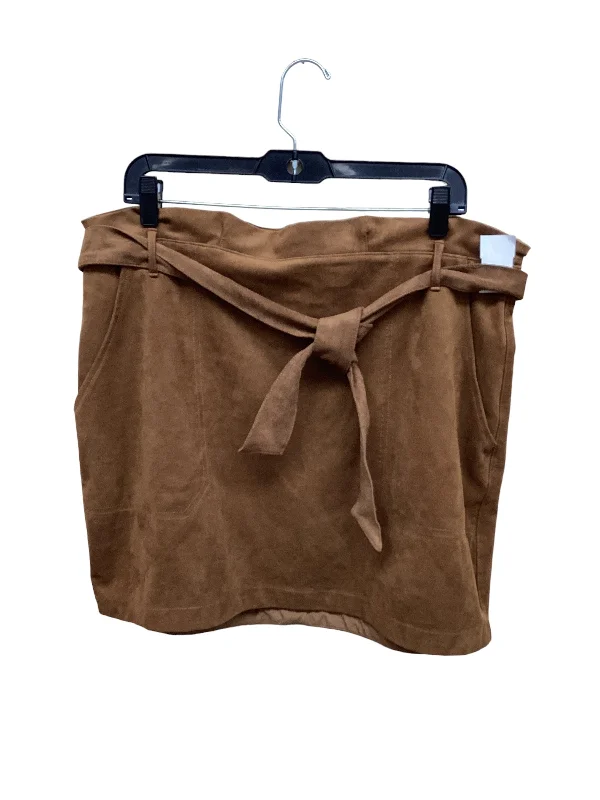 Skirt Mini & Short By Abercrombie And Fitch In Brown, Size: Xl