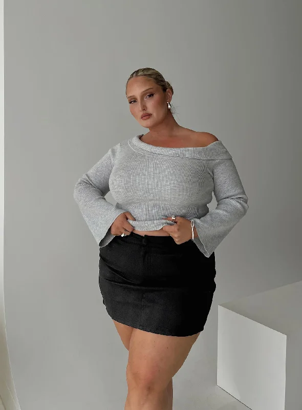 Stafford Low Rise Mini Skirt Black Curve