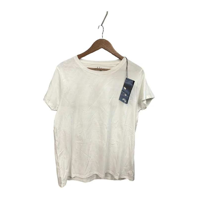 Top Short Sleeve Basic By Clothes Mentor In Ivory, Size: Xxl