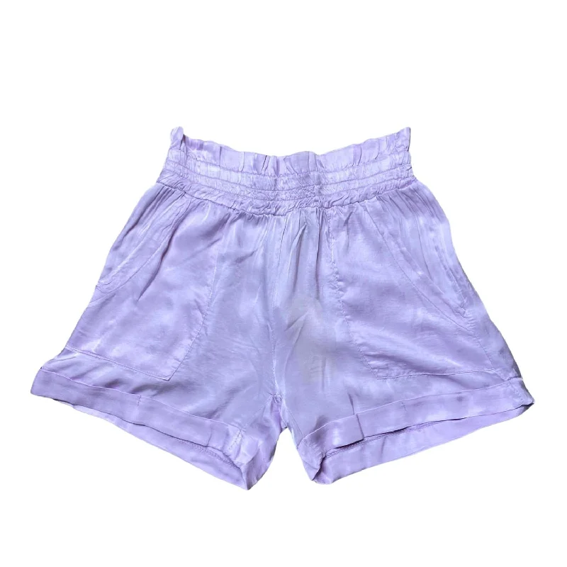 Women's Lilo Satin Cuffed Shorts In White