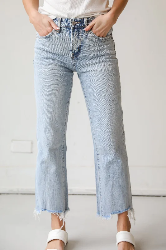 Kendall Light Wash Distressed Dad Jeans