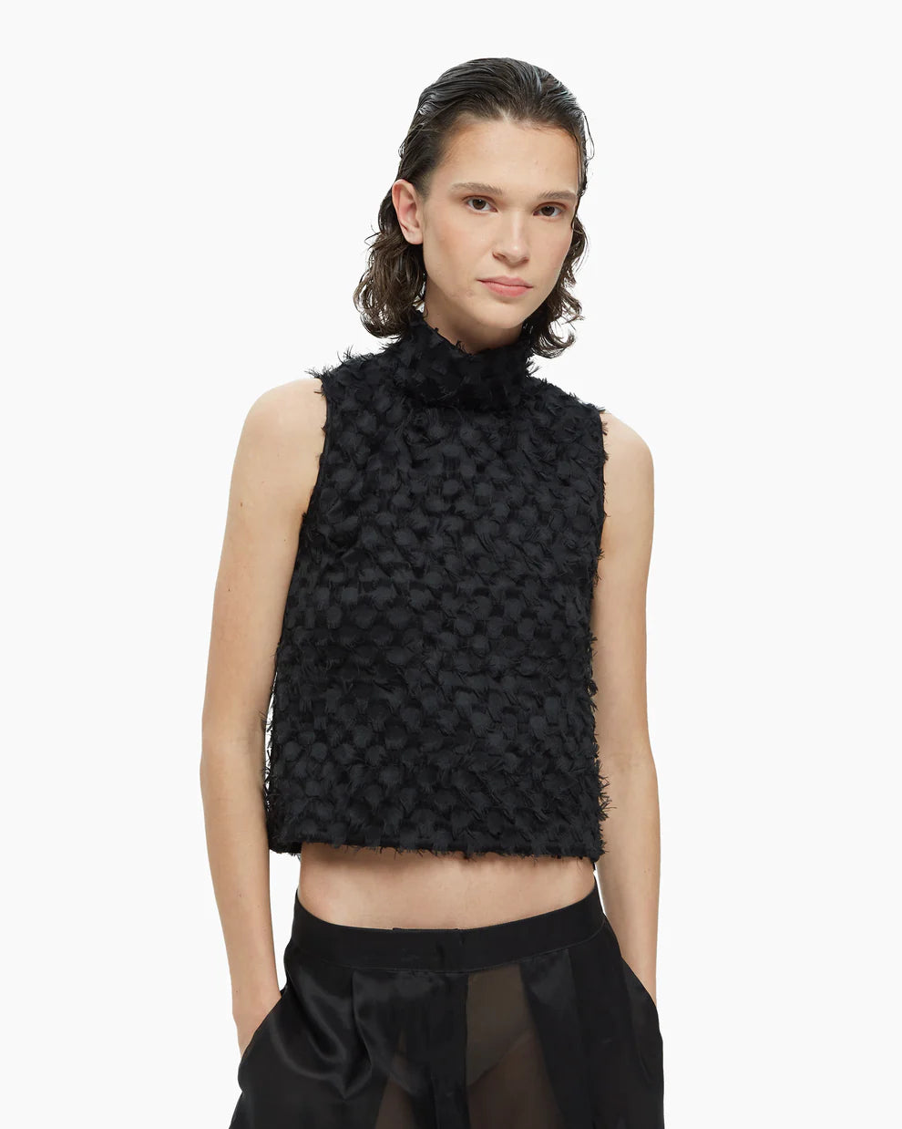 Mockneck Top - Nero