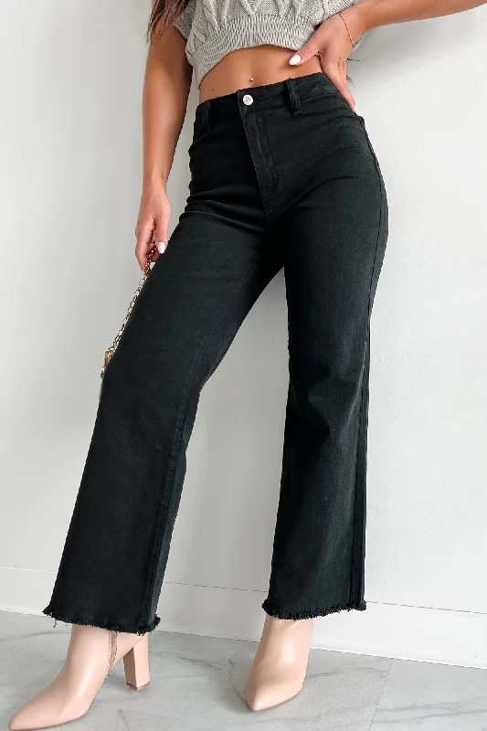 Azriel High Rise Straight Leg Zenana Jeans (Black)