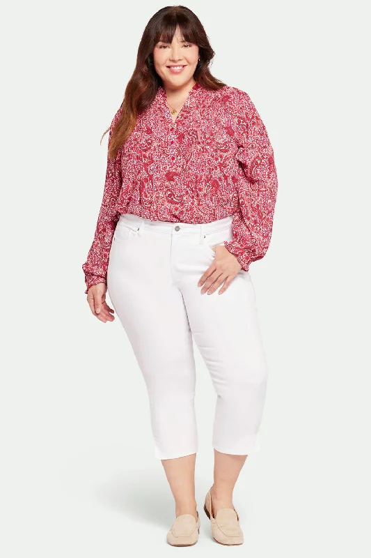 Chloe Capri Jeans In Plus Size - Optic White