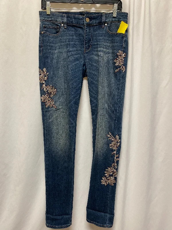 Jeans Skinny By White House Black Market In Blue Denim, Size: 4