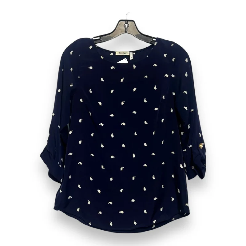 Top Long Sleeve By Everly In Navy, Size: S