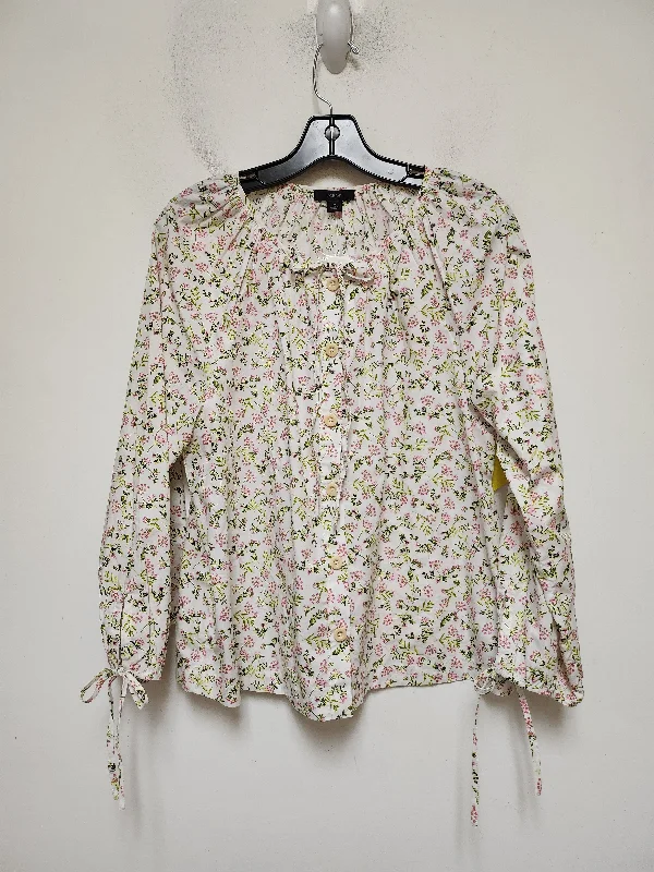 Top Long Sleeve By J. Crew In Floral Print, Size: M