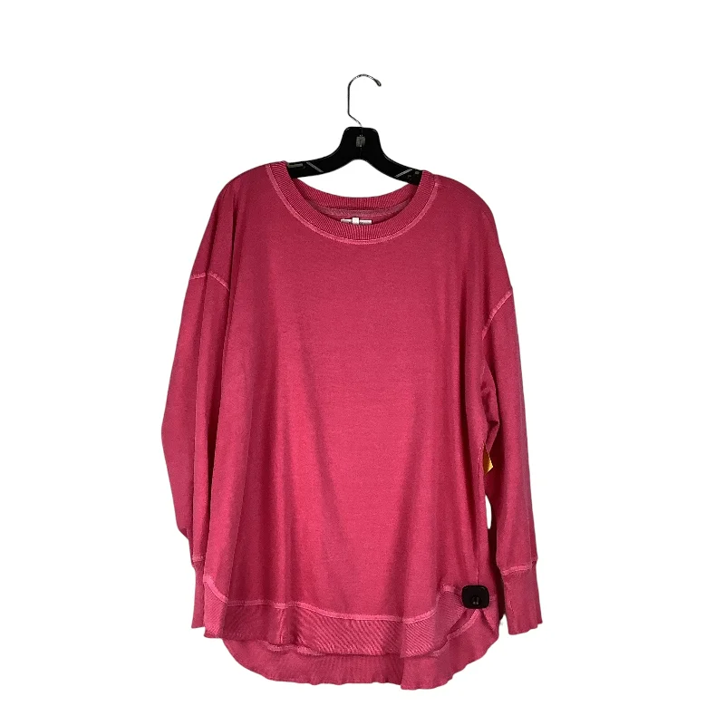 Top Long Sleeve By Maurices In Pink, Size: Xxl