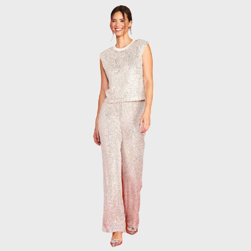 Sequin Flared Pants (Champagne)