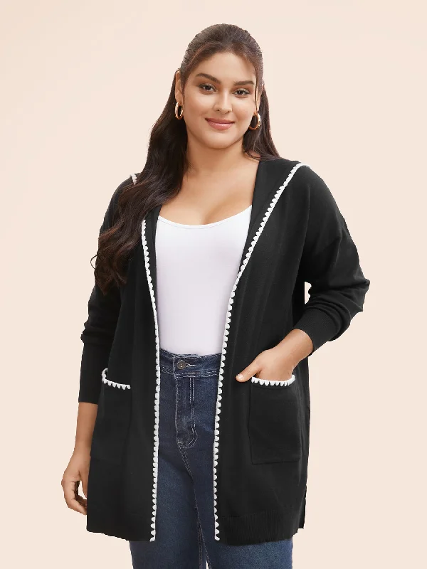 Supersoft Essentials Contrast Trim Hooded Cardigan